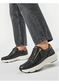 Clarks Sneakersy Tivoli Zip 26176648 Czarny. Kolor: czarny. Materiał: skóra #6