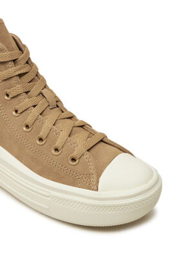 Converse Trampki Chuck Taylor All Star Move Platform A11145C Brązowy. Kolor: brązowy. Materiał: zamsz, skóra. Obcas: na platformie
