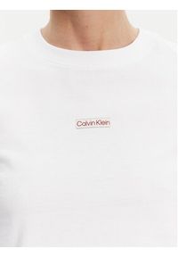 Calvin Klein Jeans T-Shirt Placed Institutional J20J225524 Biały Slim Fit. Kolor: biały. Materiał: bawełna #4