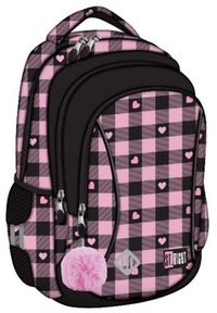 St. Majewski - PLECAK 26X39X12 1ZAM 4KIESZ STRIGHT PINK CHECKER