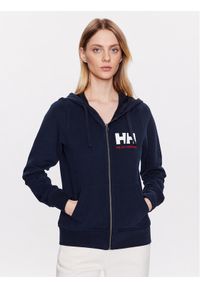 Helly Hansen Bluza Logo 33994 Granatowy Regular Fit. Kolor: niebieski. Materiał: bawełna