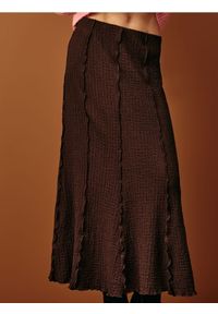Sinsay - Spódnica midi - brązowy. Kolor: brązowy #1