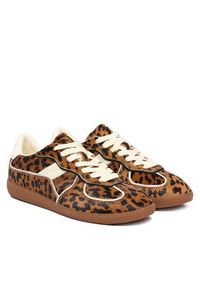 Nokwol Sneakersy August Brązowy. Kolor: brązowy. Materiał: skóra, zamsz
