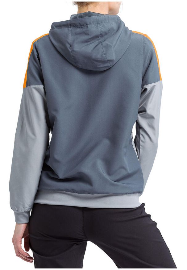 ERIMA - Damska kurtka z kapturem Erima Tracktop Squad. Typ kołnierza: kaptur. Kolor: szary
