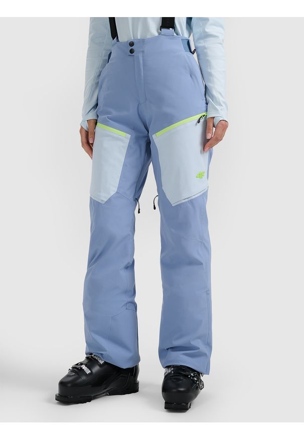 4f - 4F Spodnie narciarskie membrana 15000 damskie - granatowe XXL. Kolor: niebieski. Materiał: materiał. Technologia: Thinsulate. Wzór: gładki. Sezon: zima. Sport: narciarstwo