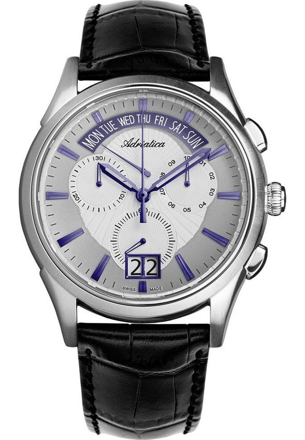 Zegarek Adriatica Zegarek męski Adriatica A1193.52B3CH czarny. Kolor: czarny