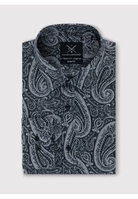 Pako Lorente - PAKO LORENTE – Męska czarna koszula we wzór paisley. Kolor: czarny. Materiał: bawełna. Wzór: paisley #3
