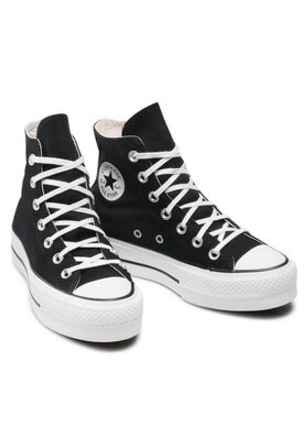 Converse Trampki Chuck Taylor All Star Lift Hi 560845C Czarny. Kolor: czarny. Materiał: materiał