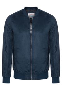 Jack & Jones - KURTKA JACK & JONES JORHOWARD BOMBER JACKET ECLIPSE 12117822. Kolor: niebieski. Materiał: materiał. Wzór: gładki #3