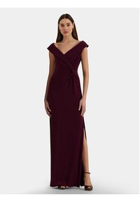 Lauren Ralph Lauren - LAUREN RALPH LAUREN Sukienka wieczorowa 253863940018 Bordowy Slim Fit. Kolor: czerwony. Materiał: syntetyk. Styl: wizytowy #6