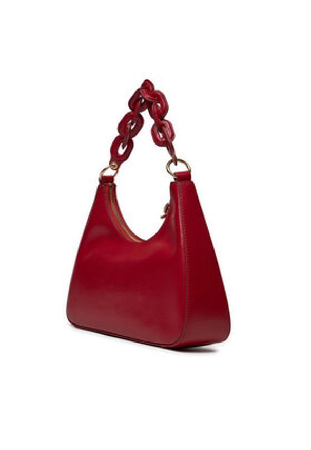 TOMMY HILFIGER - Tommy Hilfiger Torebka Soft Leather Shoulder Bag AW0AW16293 Czerwony. Kolor: czerwony. Materiał: skórzane