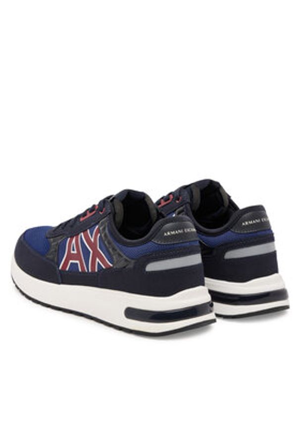Armani Exchange Sneakersy XUX090 XV276 MZ253 Granatowy. Kolor: niebieski. Materiał: materiał