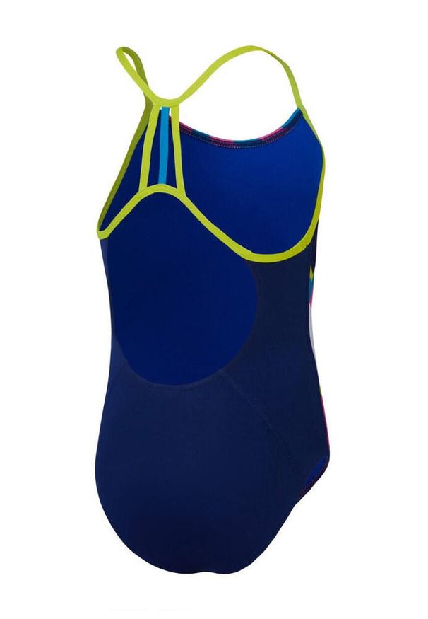 Strój pływacki jednoczęściowy dziecięcy Speedo Placement Lane Line Back. Kolor: wielokolorowy, niebieski