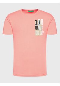United Colors of Benetton - United Colors Of Benetton T-Shirt 3096U102U Różowy Regular Fit. Kolor: różowy. Materiał: bawełna