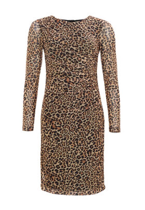 Swing Sukienka koktajlowa 5AI17600 Beżowy Slim Fit. Kolor: beżowy. Materiał: syntetyk. Styl: wizytowy