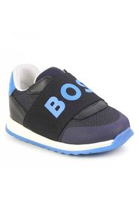 BOSS - Boss Sneakersy J09203 S Granatowy. Kolor: niebieski. Materiał: skóra #2