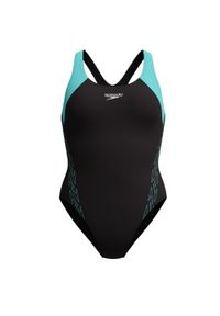 Strój kąpielowy damski Speedo HyperBoom Racerback. Kolor: czarny, niebieski, wielokolorowy