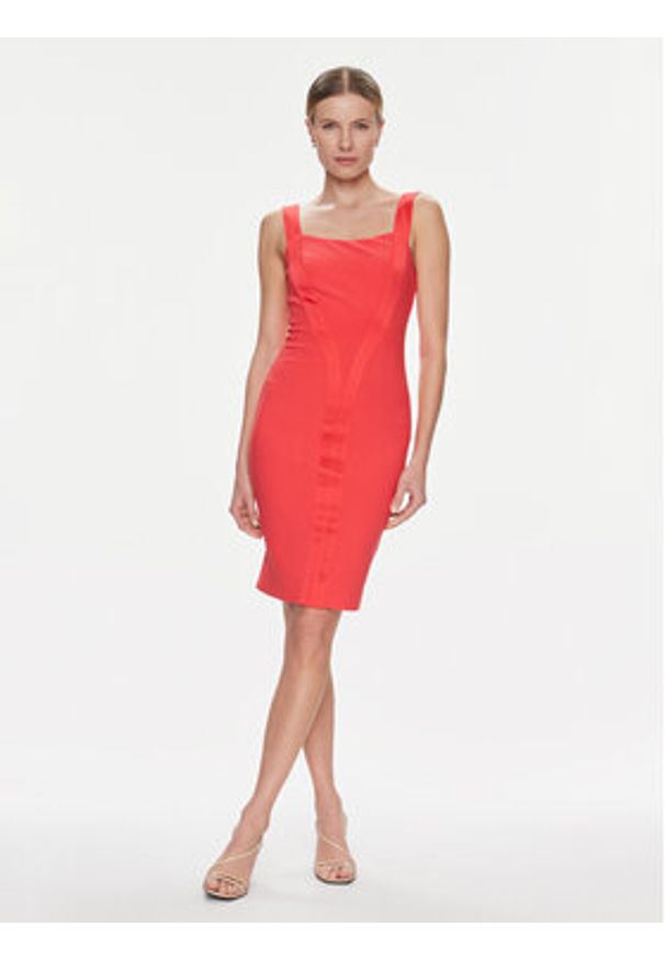 Marciano Guess Sukienka koktajlowa 4RGK13 6869Z Czerwony Slim Fit. Kolor: czerwony. Materiał: syntetyk. Styl: wizytowy