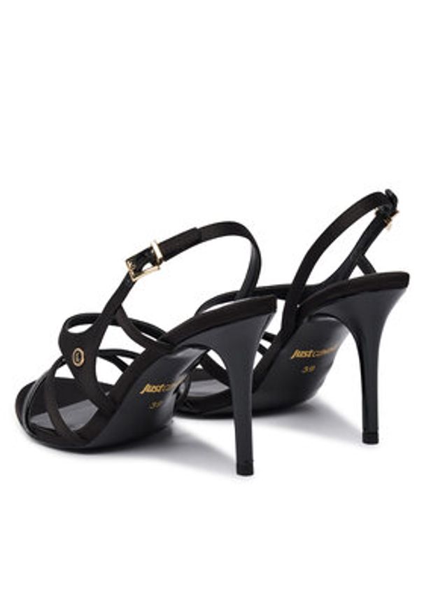 Just Cavalli Sandały 80RA3S27 ZSE44 Czarny. Kolor: czarny. Materiał: materiał