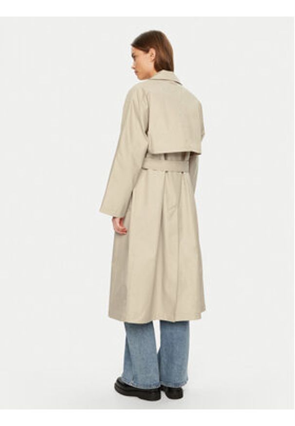 Calvin Klein Trencz 00040WL546 Beżowy Regular Fit. Kolor: beżowy. Materiał: bawełna, syntetyk