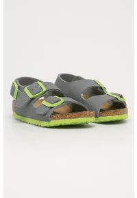 Birkenstock - Sandały dziecięce Milano Kinder. Zapięcie: klamry. Kolor: szary. Materiał: syntetyk, materiał, skóra, guma. Wzór: gładki #2