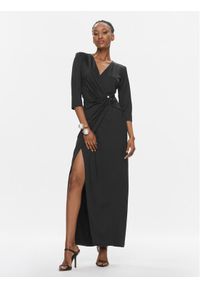 Rinascimento Sukienka wieczorowa CFC0019273002 Czarny Regular Fit. Kolor: czarny. Materiał: syntetyk. Styl: wizytowy