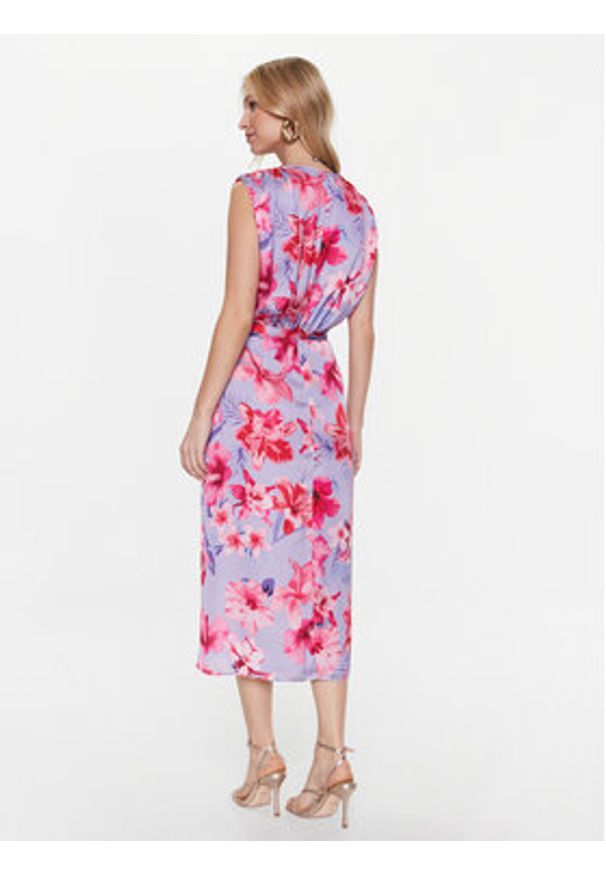 Pinko Sukienka codzienna 100942 A0M8 Fioletowy Regular Fit. Okazja: na co dzień. Kolor: fioletowy. Materiał: syntetyk. Typ sukienki: proste. Styl: casual