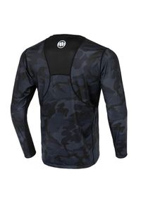 PITBULL - Rashguard męski Pitbull Blood Dog II. Kolor: biały, czarny, wielokolorowy. Materiał: mesh. Długość rękawa: długi rękaw