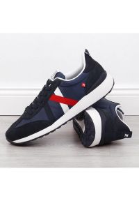 Buty sportowe casual Rieker M RKR539 granantowe niebieskie. Okazja: na co dzień. Kolor: niebieski. Materiał: materiał, syntetyk, guma. Szerokość cholewki: normalna #6