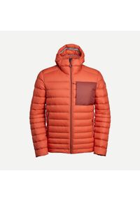 FORCLAZ - Kurtka trekkingowa męska puchowa Forclaz MT500 - 10°C. Kolor: wielokolorowy, brązowy, czerwony, pomarańczowy. Materiał: puch #1