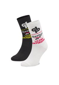 Reebok Zestaw 2 par wysokich skarpet unisex JUL CREW SOCK HI3894 Kolorowy. Kolor: czarny. Materiał: materiał. Wzór: kolorowy