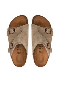 Birkenstock Klapki Zürich 50463 Brązowy. Kolor: brązowy. Materiał: skóra