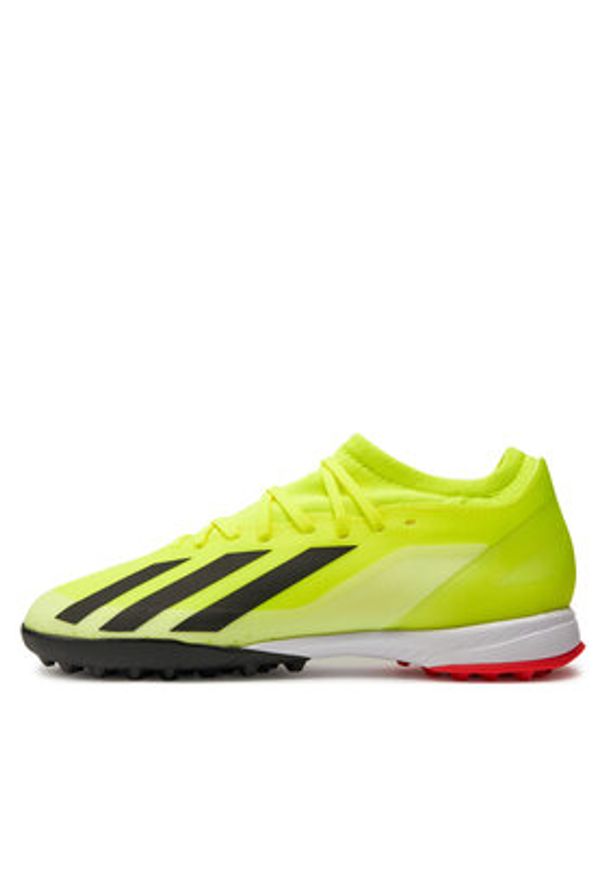 Adidas - adidas Buty do piłki nożnej X Crazyfast League Turf Boots IF0698 Żółty. Kolor: żółty. Materiał: materiał