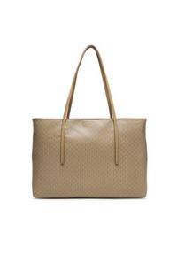 Calvin Klein Torebka Emblem Aop Tote W/ Pouch LV04F3266G Beżowy. Kolor: beżowy. Materiał: skórzane #4