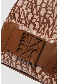 Armani Exchange - ARMANI EXCHANGE Mały brązowy plecak. Kolor: brązowy #4