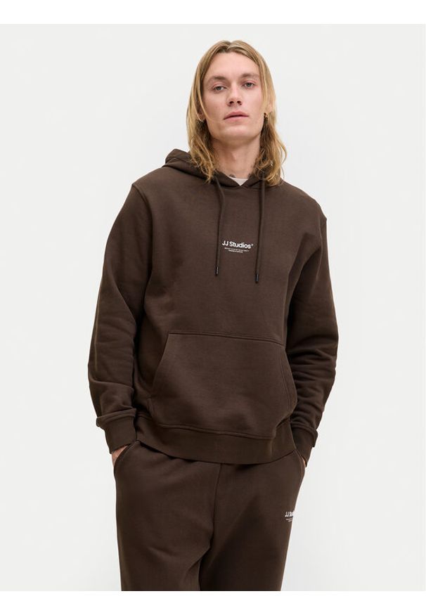 Jack & Jones Bluza Soho 12278789 Brązowy Relaxed Fit. Kolor: brązowy. Materiał: bawełna