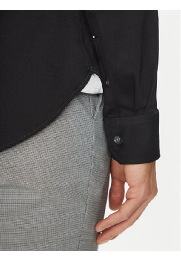 Michael Kors Koszula MD0MD91392 Czarny Slim Fit. Kolor: czarny. Materiał: bawełna