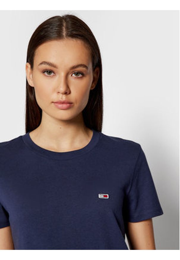 Tommy Jeans T-Shirt Tjw Jersey DW0DW09198 Granatowy Regular Fit. Kolor: niebieski. Materiał: jersey, bawełna