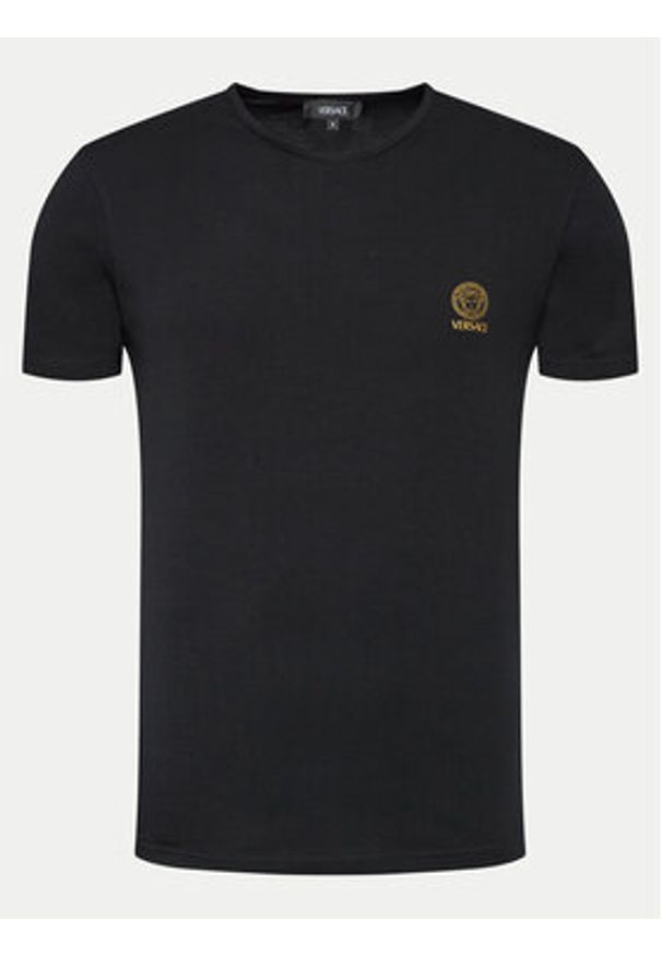 VERSACE - Versace Komplet 2 t-shirtów AU10193 Czarny Slim Fit. Kolor: czarny. Materiał: bawełna