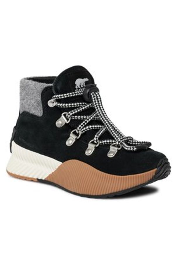 sorel - Sorel Śniegowce Youth Out N About™ Conquest Wp NY4565-010 Czarny. Kolor: czarny. Materiał: skóra, zamsz