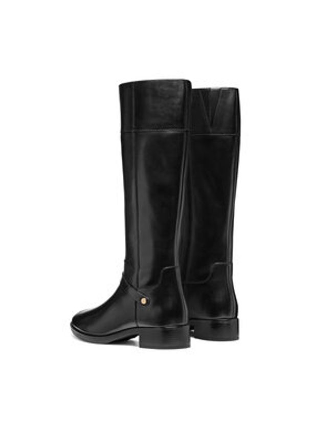 Geox Oficerki D Felicity D56G1B 00043 C9999 Czarny. Kolor: czarny. Materiał: skóra