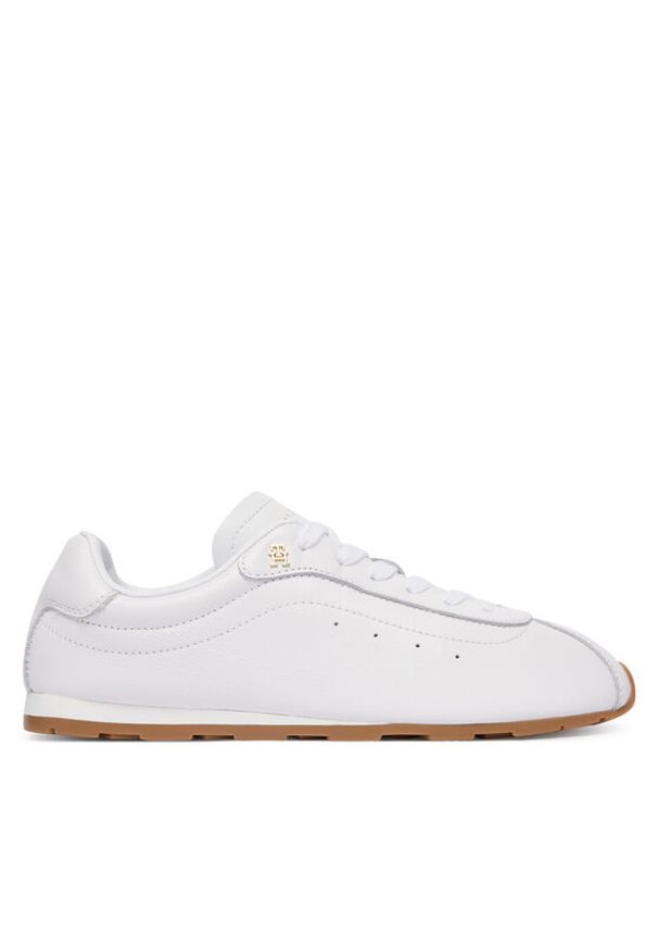 TOMMY HILFIGER - Tommy Hilfiger Sneakersy Th Low Profile Runner FW0FW08951 Biały. Kolor: biały. Materiał: skóra