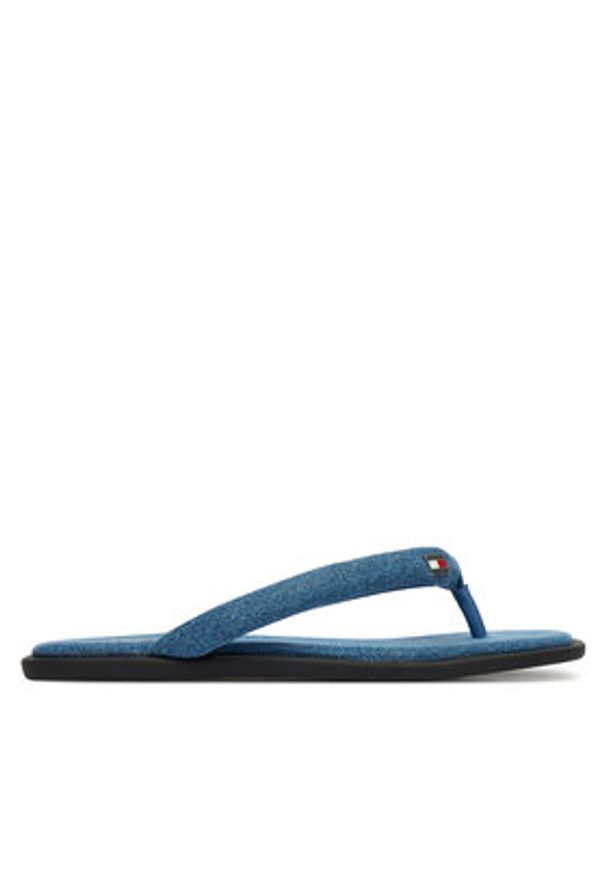 Tommy Jeans Japonki Tjw Padded Denim Casual Sandal EN0EN03021 Niebieski. Okazja: na co dzień. Kolor: niebieski. Materiał: materiał. Styl: casual
