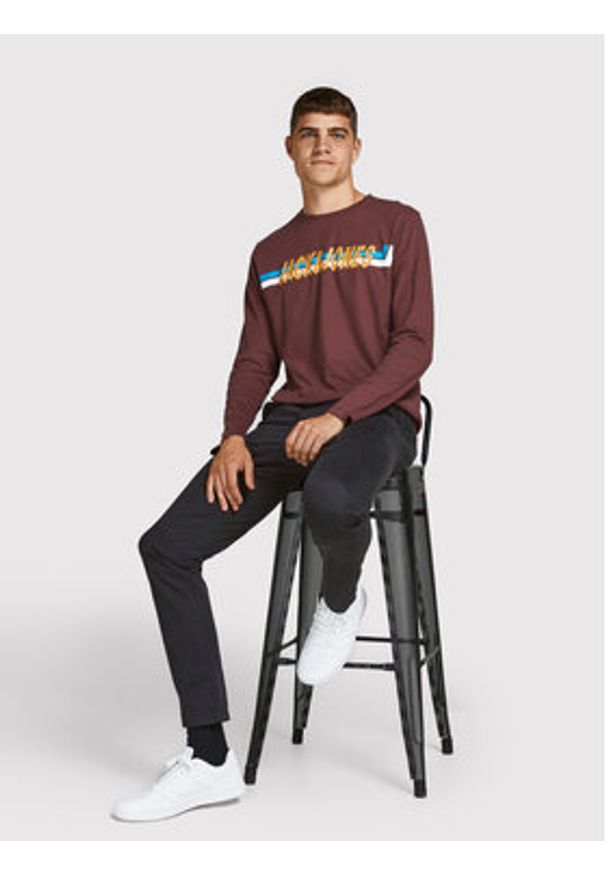 Jack & Jones - Jack&Jones Chinosy Marco 12150158 Czarny Slim Fit. Kolor: czarny. Materiał: bawełna