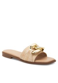 DeeZee Klapki LS6115-01 Beżowy. Kolor: beżowy. Materiał: skóra #3