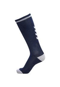 Skarpety sportowe dla dorosłych Hummel Elite Indoor Sock High. Kolor: biały, wielokolorowy, niebieski