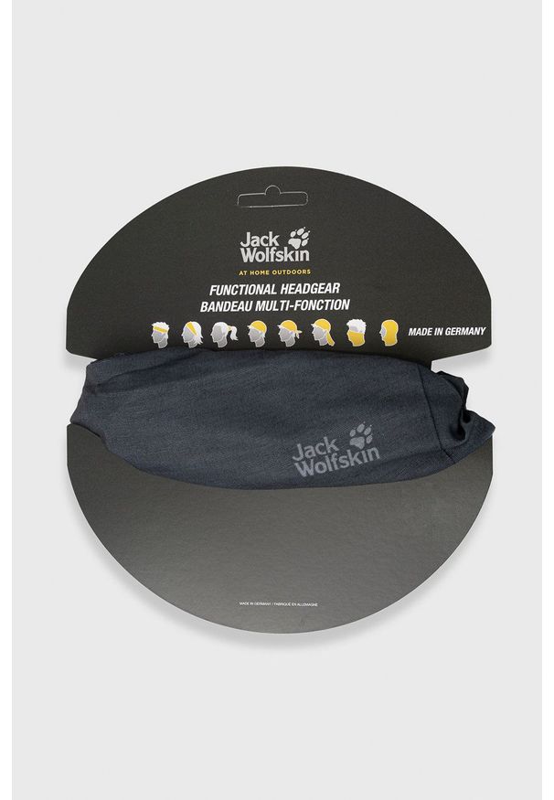 Jack Wolfskin Komin męski kolor szary gładki. Kolor: szary. Wzór: gładki