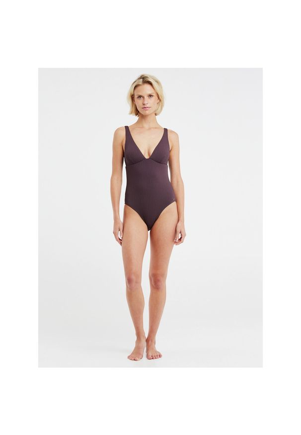 Strój kąpielowy damski jednoczęściowy Protest PRTCELTIC swimsuit. Kolor: wielokolorowy, szary, niebieski, brązowy