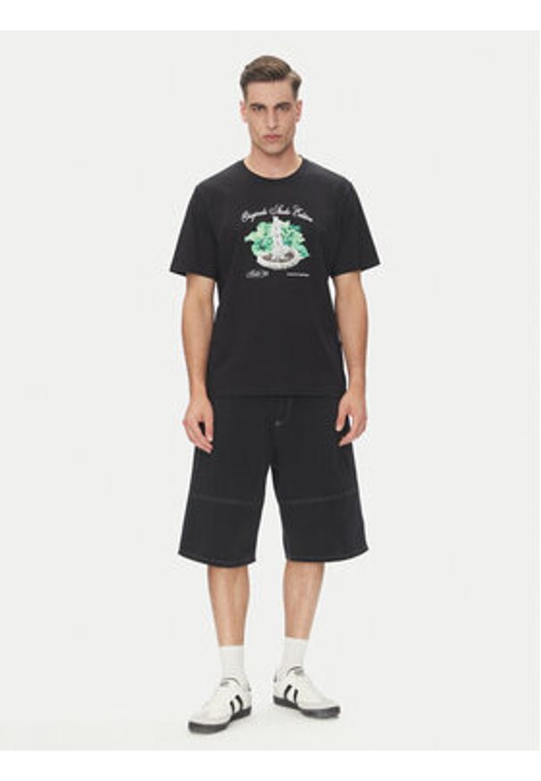 Jack & Jones - Jack&Jones Szorty materiałowe Owen 12278222 Czarny Baggy Fit. Kolor: czarny. Materiał: bawełna