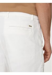 BOSS - Boss Szorty materiałowe Kane-Shorts 50512527 Biały Regular Fit. Kolor: biały. Materiał: bawełna #4